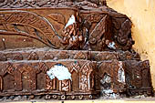Vientiane, Laos - Wat Si Saket, detail of the decorations of the sim. 
